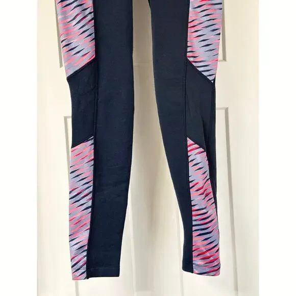 Athleta Polartech Fleece Leggings Navy/Pink Size M *EUC - Picture 5 of 10